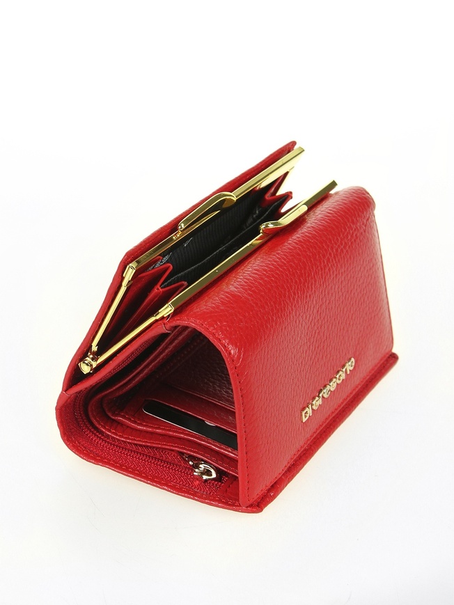 Женский кошелек из натуральной кожи с фермуаром