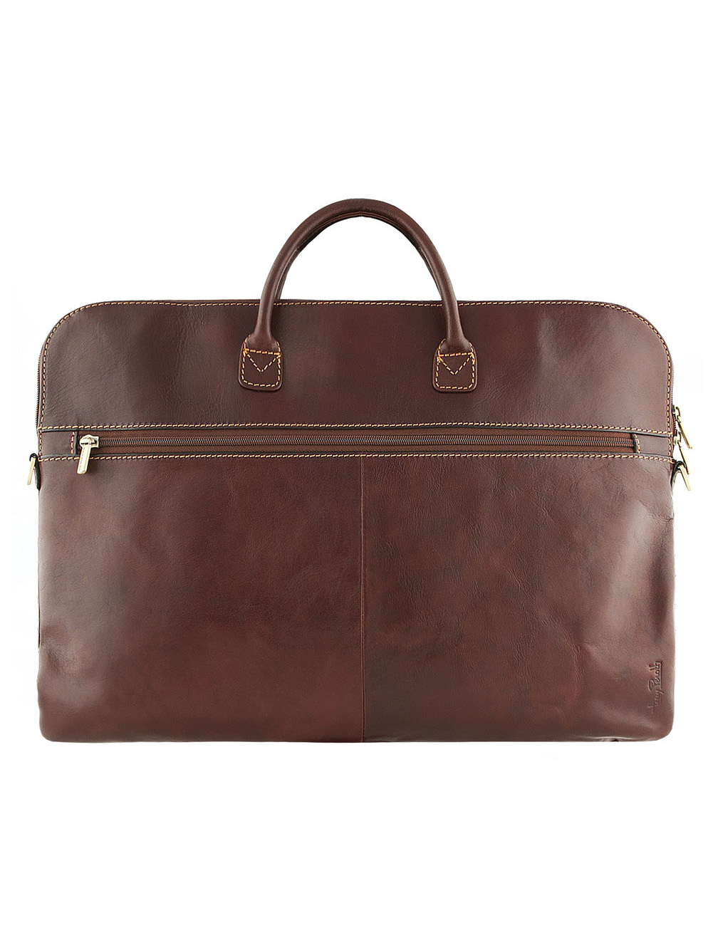 Фото Компактная кожаная сумка формата А4 коричневого цвета Деловые сумки (А4)