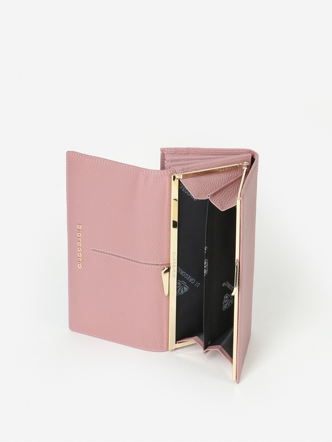 Женский кошелек из натуральной кожи в нюдовом оттенке