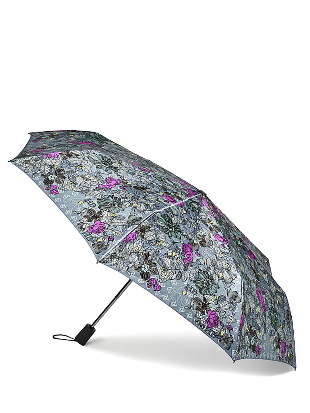 Фото Женский зонт-автомат яркие цветы 