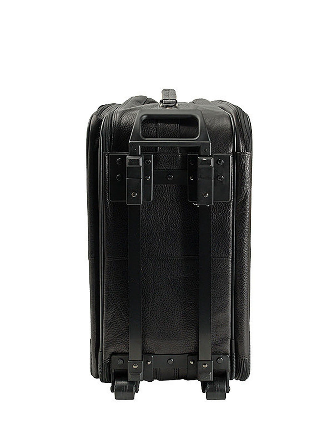 Фото Дорожная сумка на колесах из натуральной кожи черного цвета Дорожные сумки
