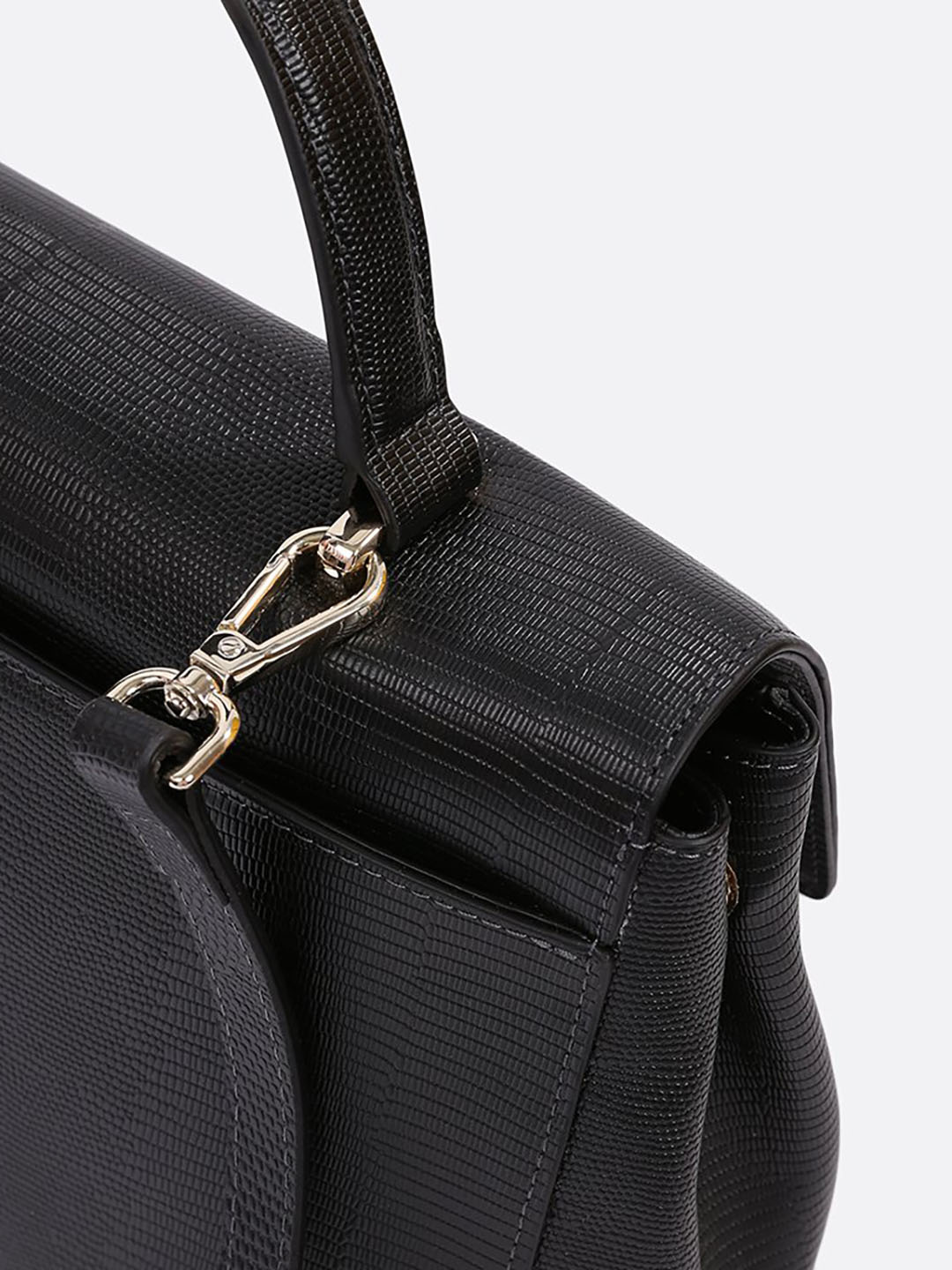 Фото Женская сумка-сэтчел из натуральной кожи с принтом под рептилию Классические сумки