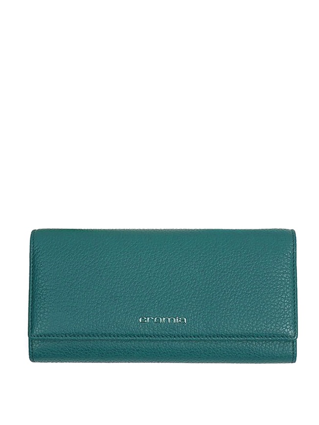 Большой женский кошелек из мягкой кожи с серебристой цепочкой коллекции 