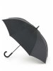 Мужской зонт-трость черный в светлую полоску из коллекции 