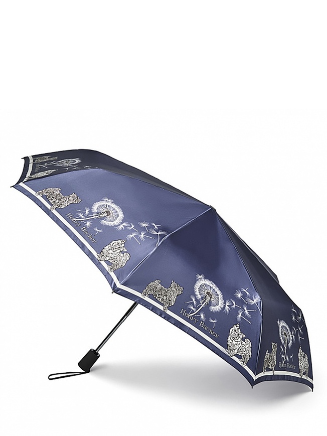 Женский зонт-автомат с милыми собачками и пушинками одуванчика 