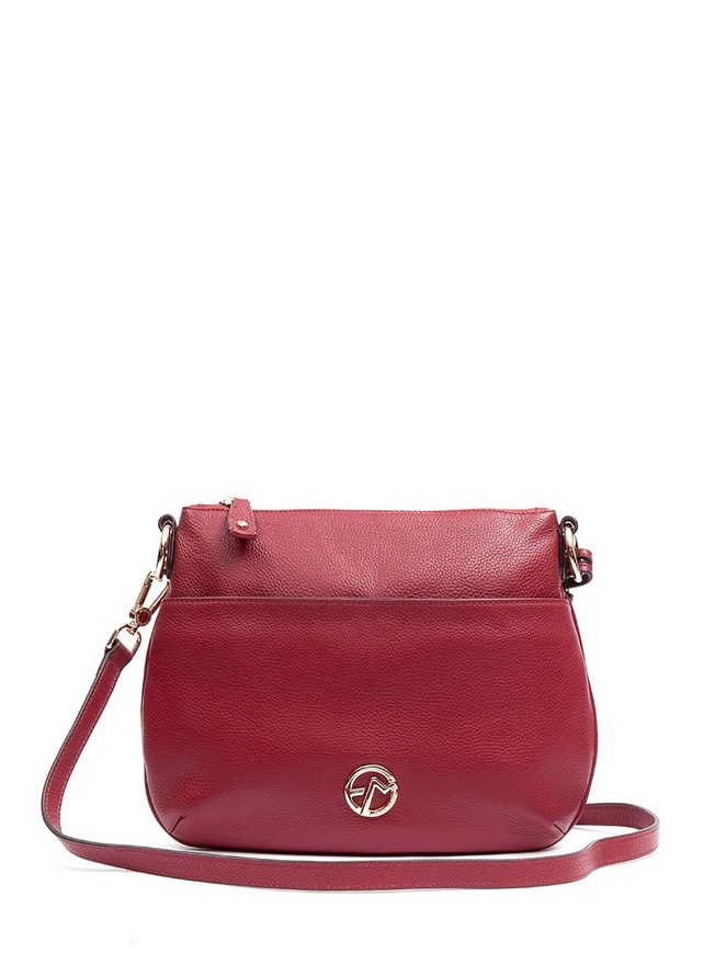 Вместительная женская сумка кросс-боди из натуральной фактурной кожи