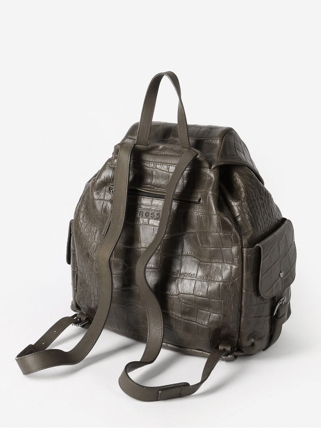Фото Мужской кожаный рюкзак темно-серого оттенка Рюкзаки