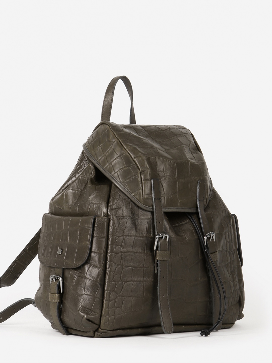 Фото Мужской кожаный рюкзак темно-серого оттенка Рюкзаки