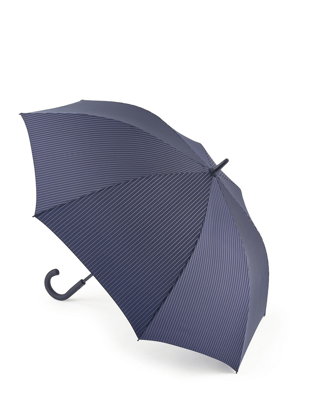 Фото Мужской зонт-трость синий в светлую полоску из коллекции 