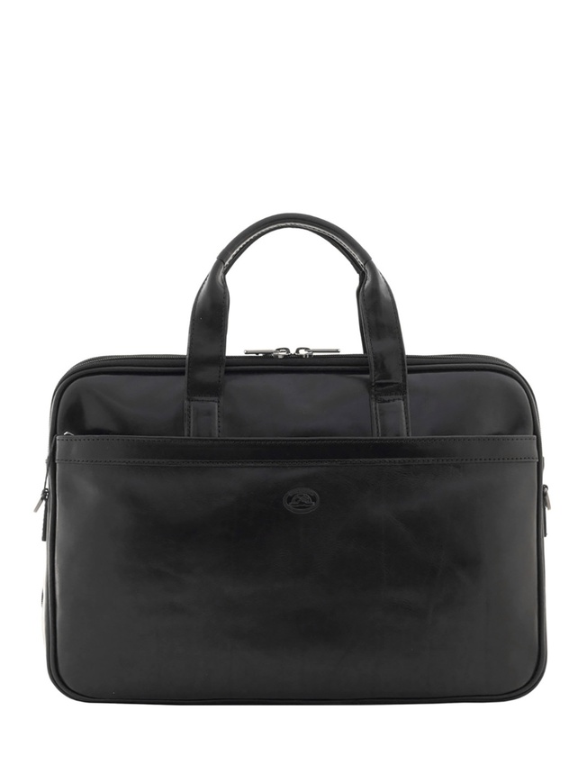Мужская деловая сумка из черной кожи коллекции 