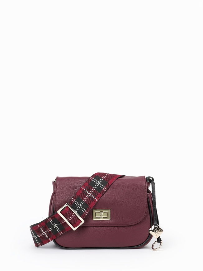 Компактная женская сумочка кросс-боди из натуральной мелкозернистой кожи