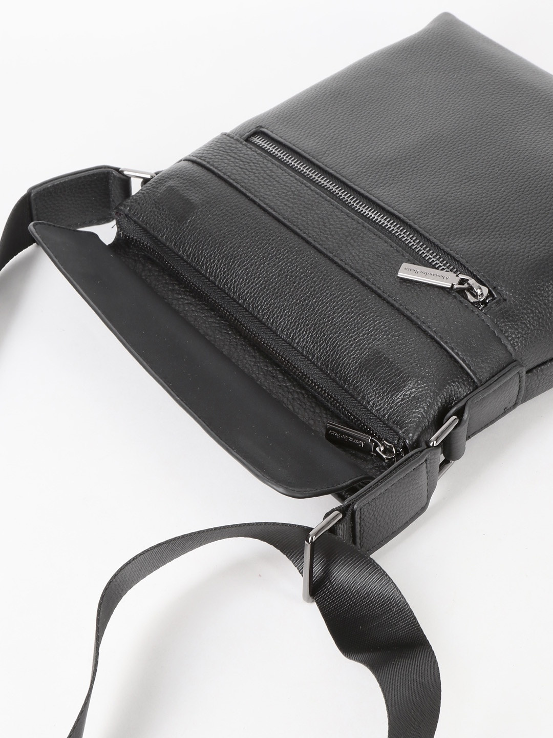 Фото Стильная мужская сумка-планшет через плечо из мягкой зернистой кожи Сумки через плечо