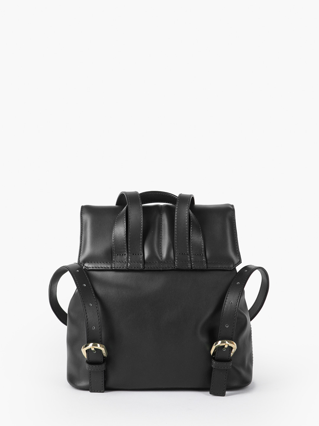 Фото Женский рюкзак-сумка из плотной гладкой кожи Рюкзаки