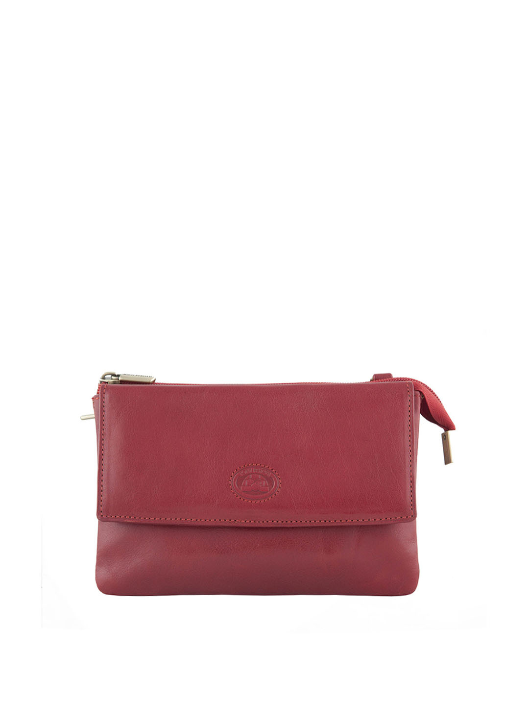 Фото Женская сумка клатч из натуральной кожи красного цвета Клатчи