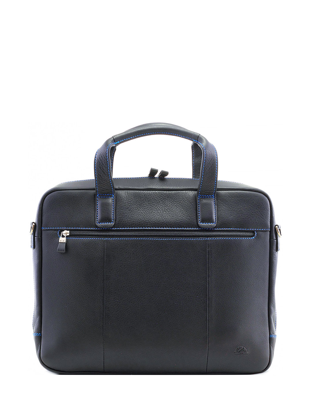 Фото Мужская бизнес-сумка из мягкой черной кожи из коллекции 