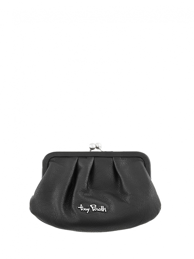 Стильная женская косметичка-ридикюль в мини формате из мягкой кожи 