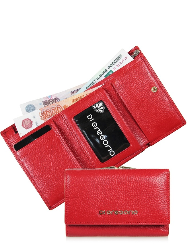 Женский кошелек из натуральной кожи с фермуаром