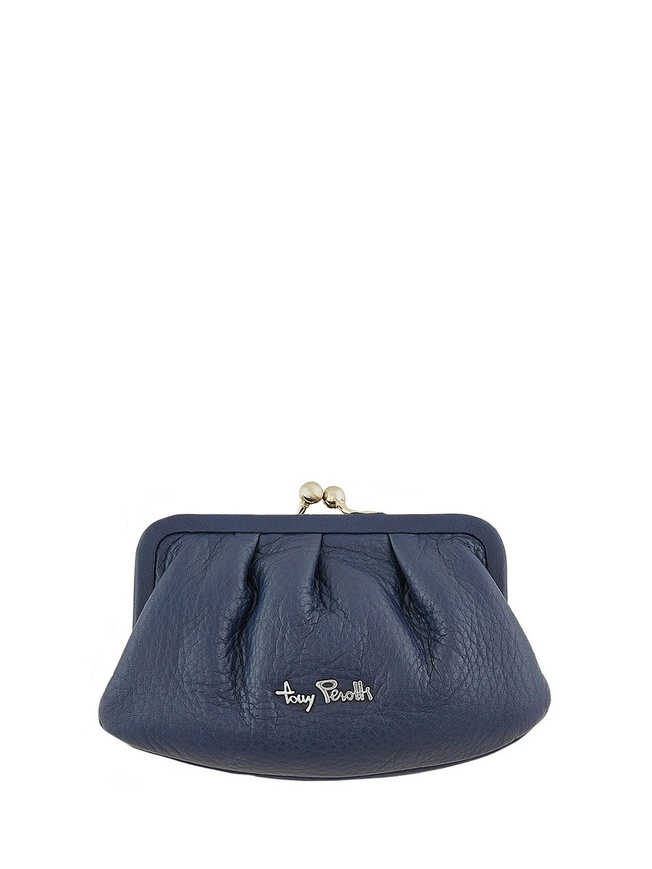 Стильная женская косметичка-ридикюль в мини формате из мягкой кожи 