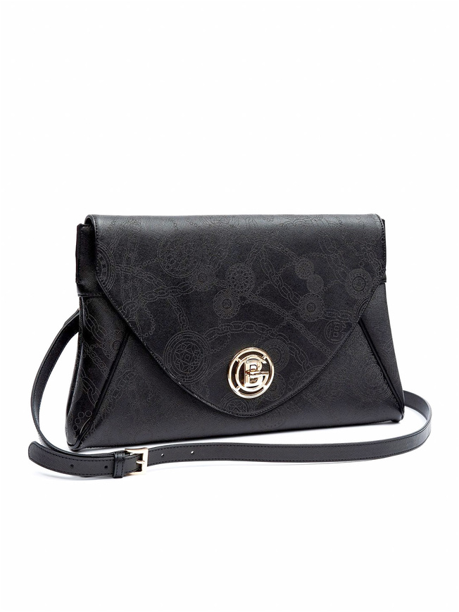 Женский клатч-папка с длинным плечевым ремешком