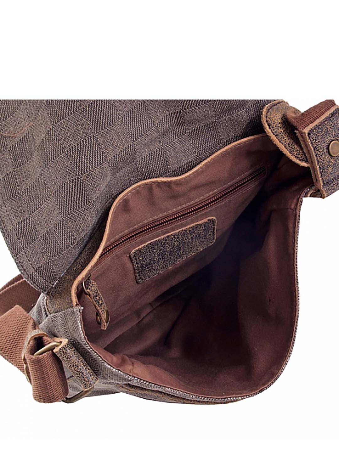 Фото Небольшая мужская сумка коричневого цвета из винтажной кожи Сумки через плечо
