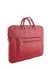 Компактная кожаная сумка формата А4 красного цвета