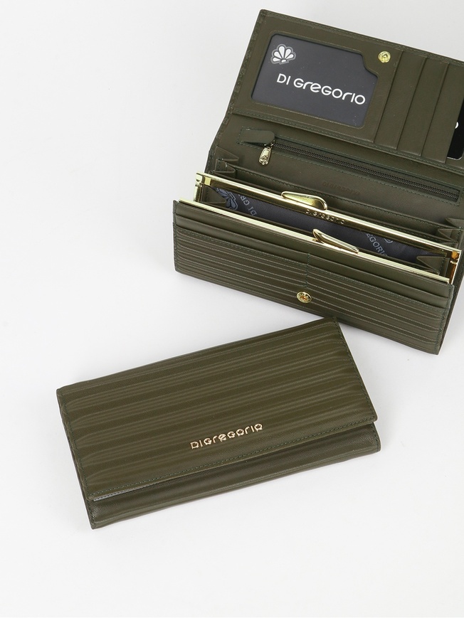 Классический женский кошелек из мягкой кожи с тиснением под ската