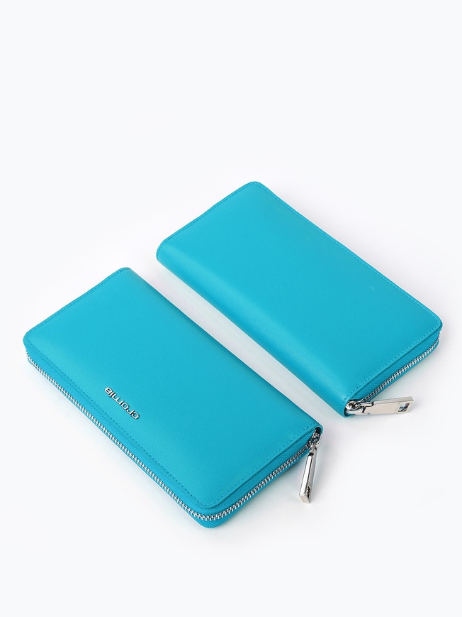 Красный женский кошелек на молнии из плотной гладкой кожи коллекции 