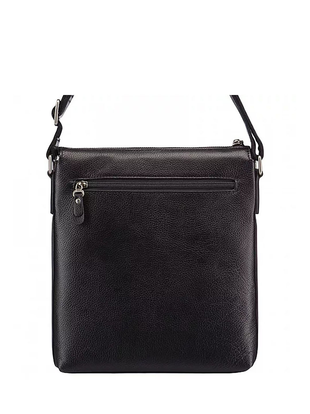 Фото Небольшая мужская сумка черного цвета из натуральной кожи Сумки через плечо