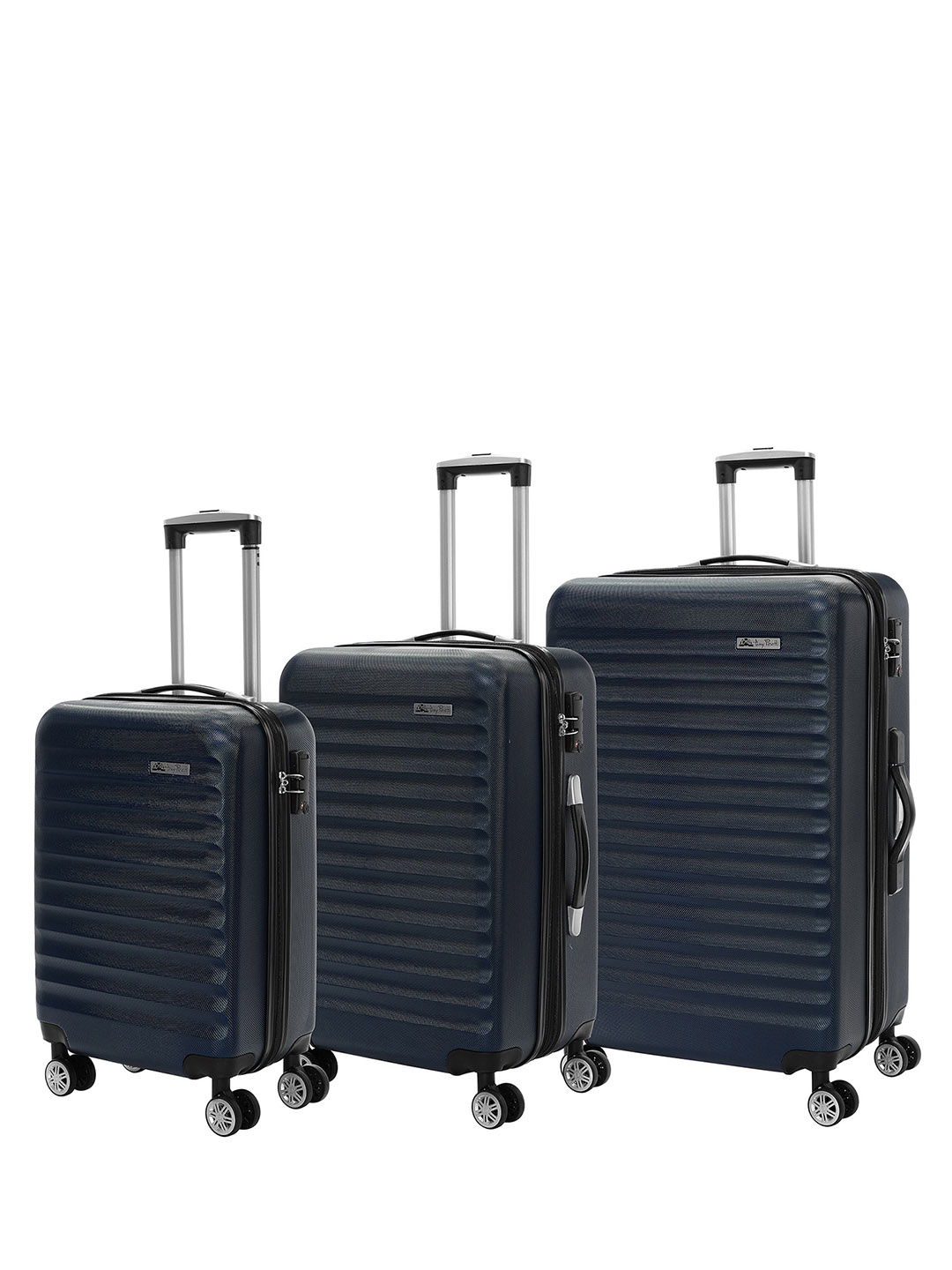 Фото Маленький чемодан на колесах из ABS пластика темно-синего цвета Чемоданы