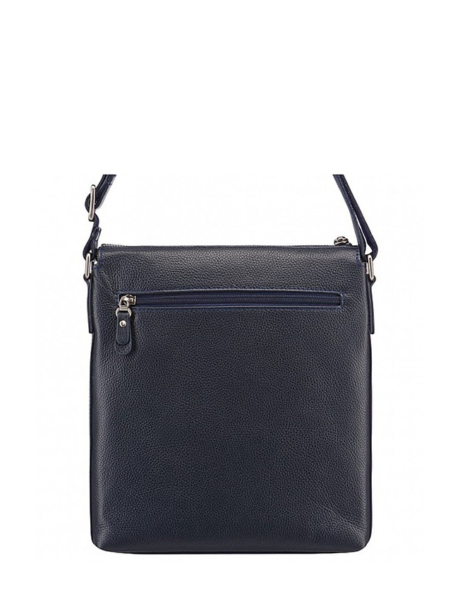 Небольшая мужская сумка черного цвета из натуральной кожи