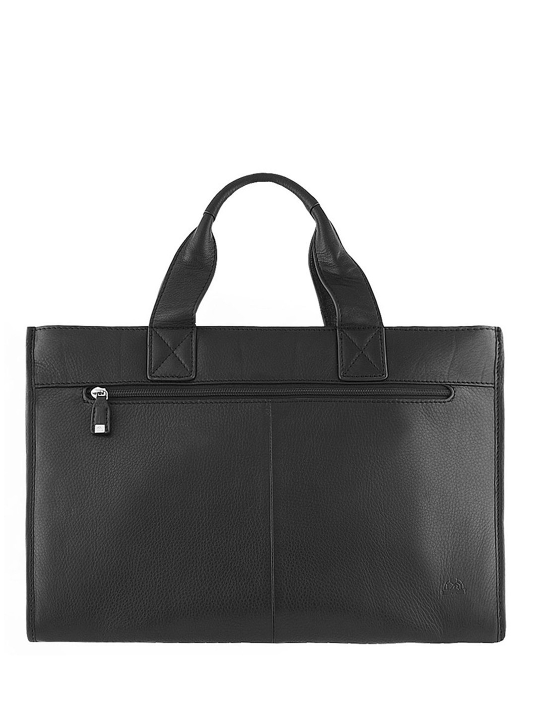 Фото Мужская деловая сумка из натуральной кожи с внешним карманом на молнии Деловые сумки (А4)
