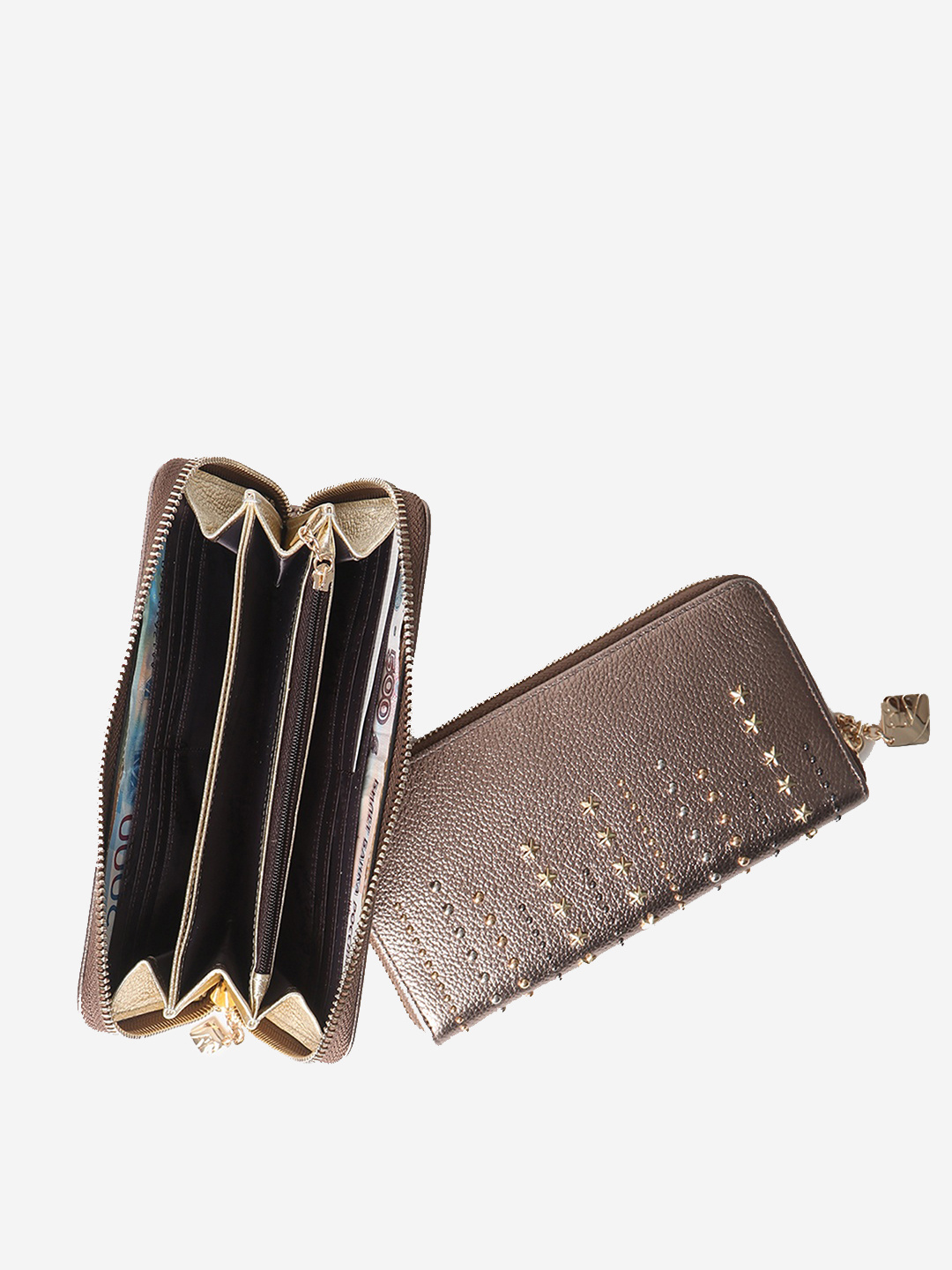 Фото Классический женский кошелек на молнии из натуральной кожи со 