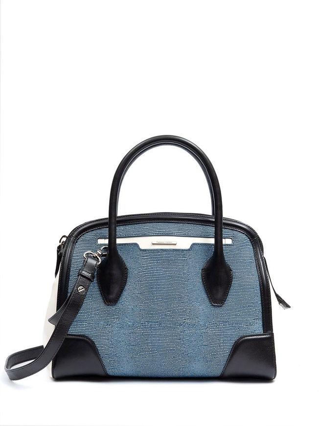 Оригинальная женская сумка-тоут из натуральной кожи с выделкой под кожу ската