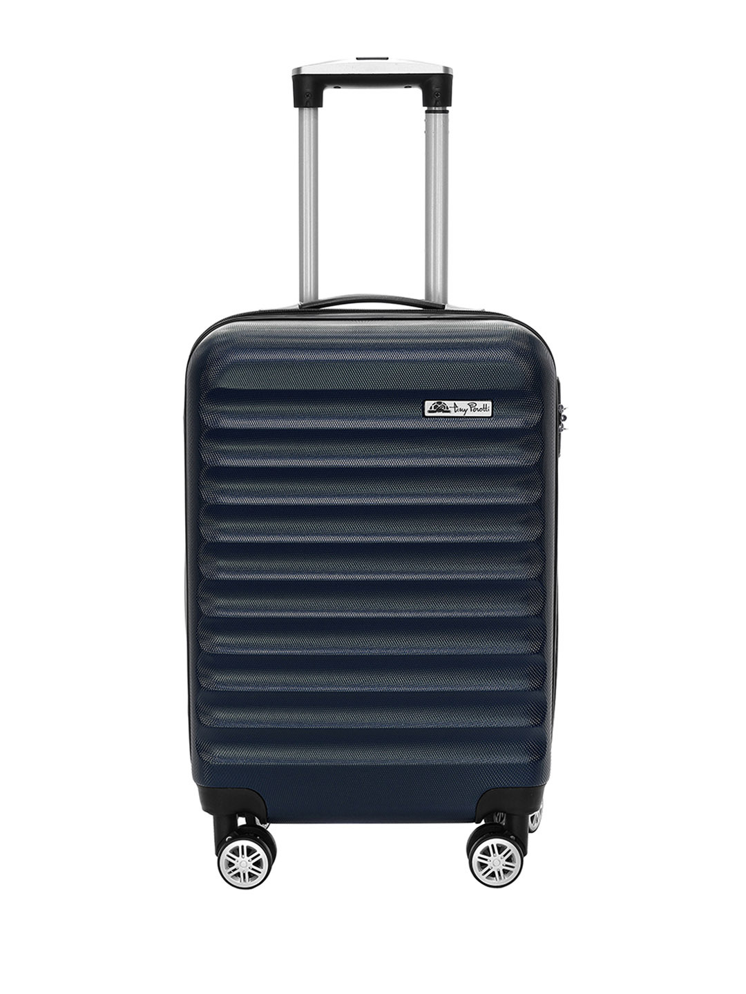 Фото Маленький чемодан на колесах из ABS пластика темно-синего цвета Чемоданы