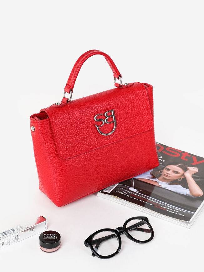 Женская сумка-сэтчел из плотной крупнозернистой кожи