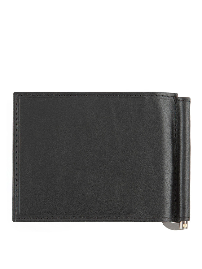 Зажим для купюр из кожи Italico - Tuscania черного цвета