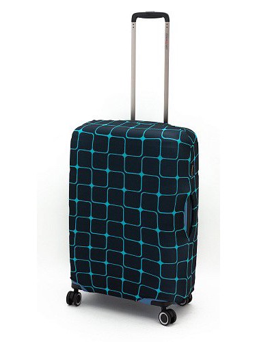 Изображение Чехол для среднего чемодана BLUE TEAL TILES Eberhart EBH582-M Фото Чехол для среднего чемодана BLUE TEAL TILES Чехлы для чемоданов