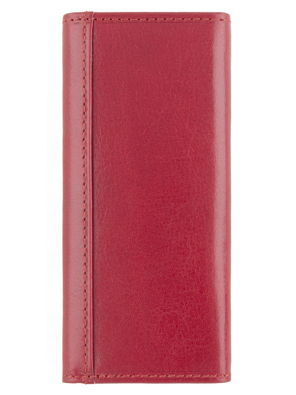 Фото Красная кожаная ключница с карабинами на шесть ключей Ключницы
