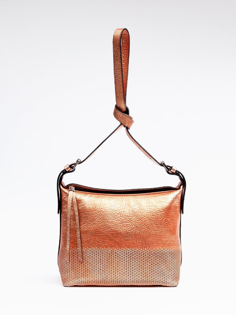 Фото Женская сумка кросс-боди из мягкой кожи оранжевого цвета Сумки кросс-боди