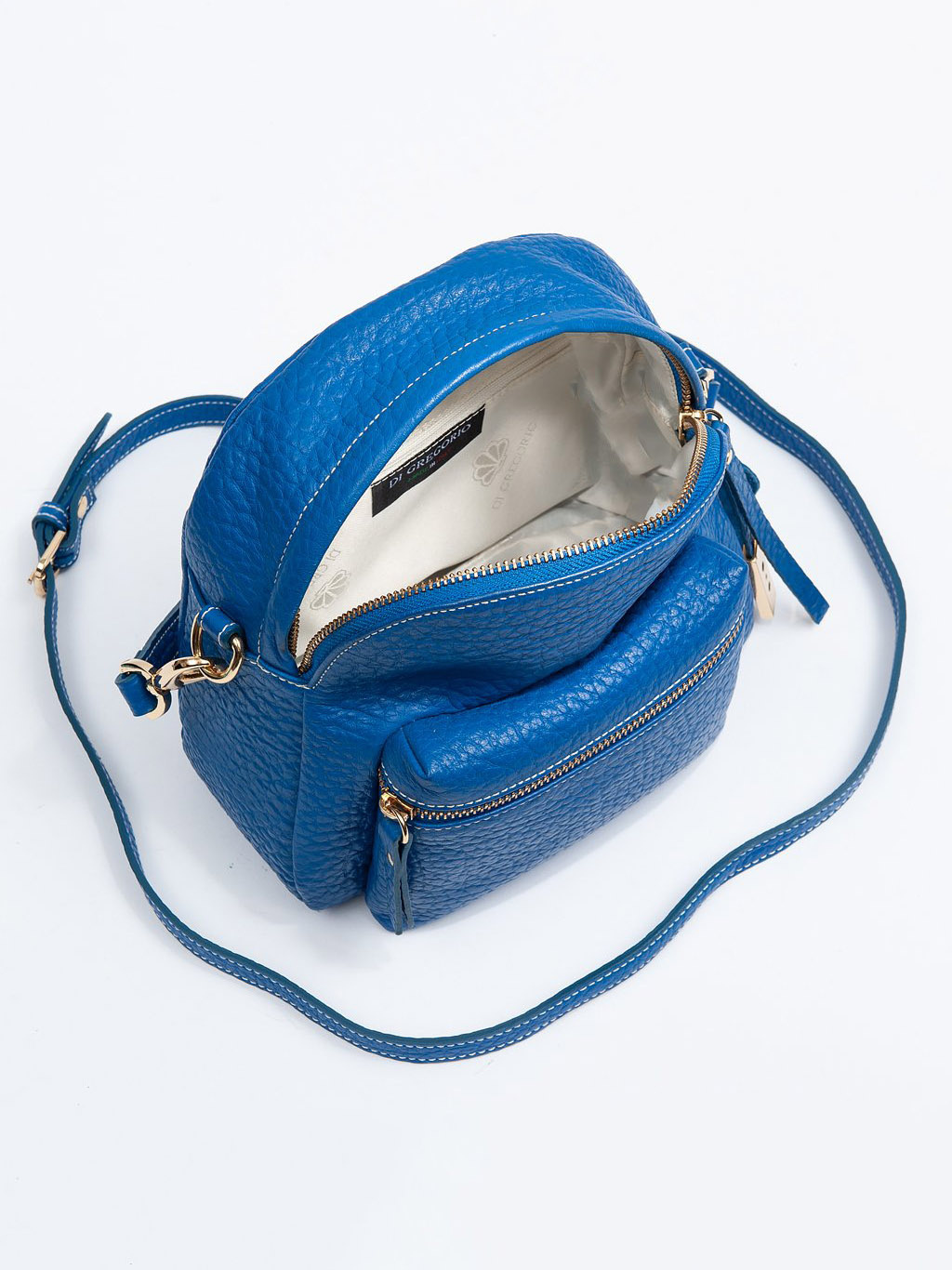Фото Миниатюрная сумочка-рюкзак из мягкой крупнозернистой кожи 