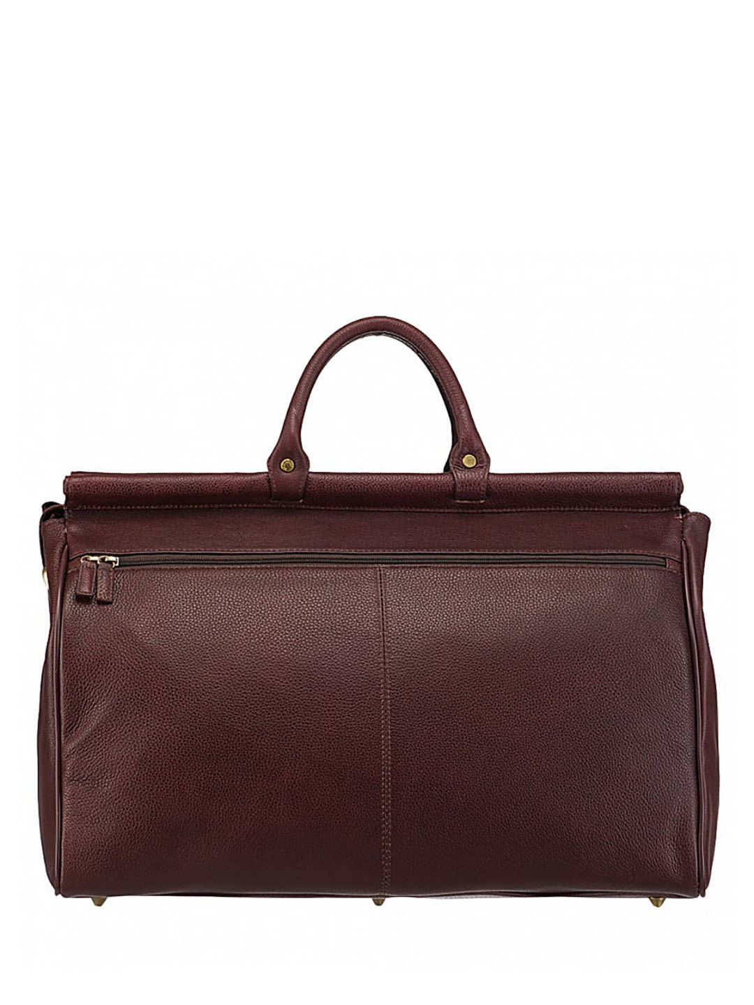 Фото Вместительная дорожная сумка из натуральной кожи коричневого цвета Саквояжи