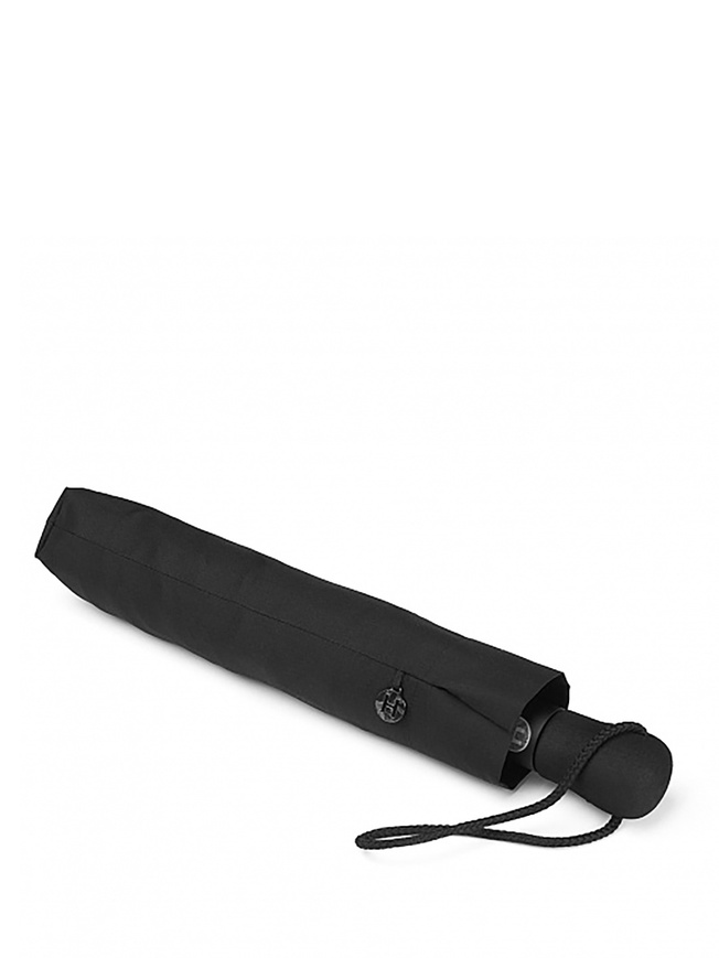 Большой черный зонт-автомат c ветроустойчивой конструкцией 