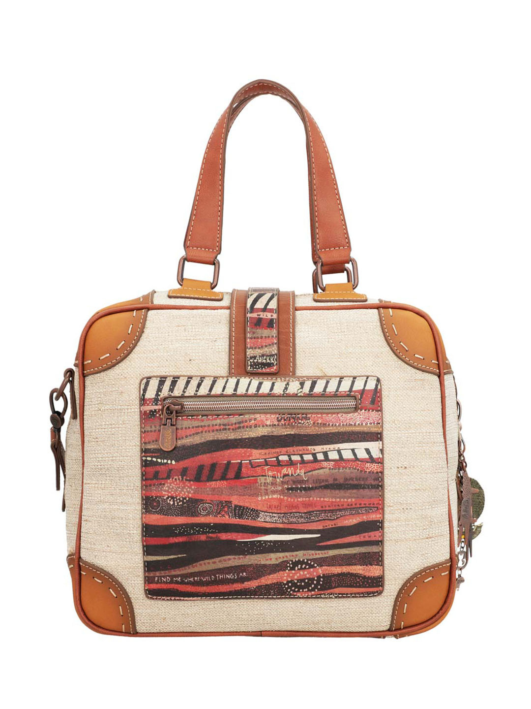 Фото Вместительная сумка из эко-кожи с необычным Кенийским принтом Классические сумки