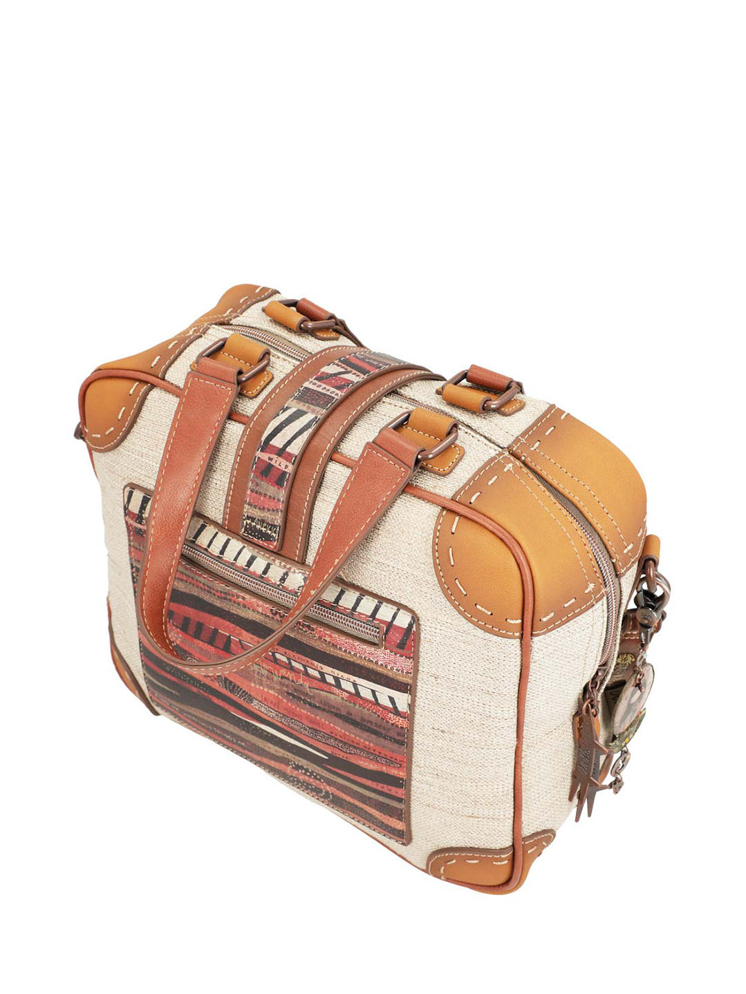 Фото Вместительная сумка из эко-кожи с необычным Кенийским принтом Классические сумки