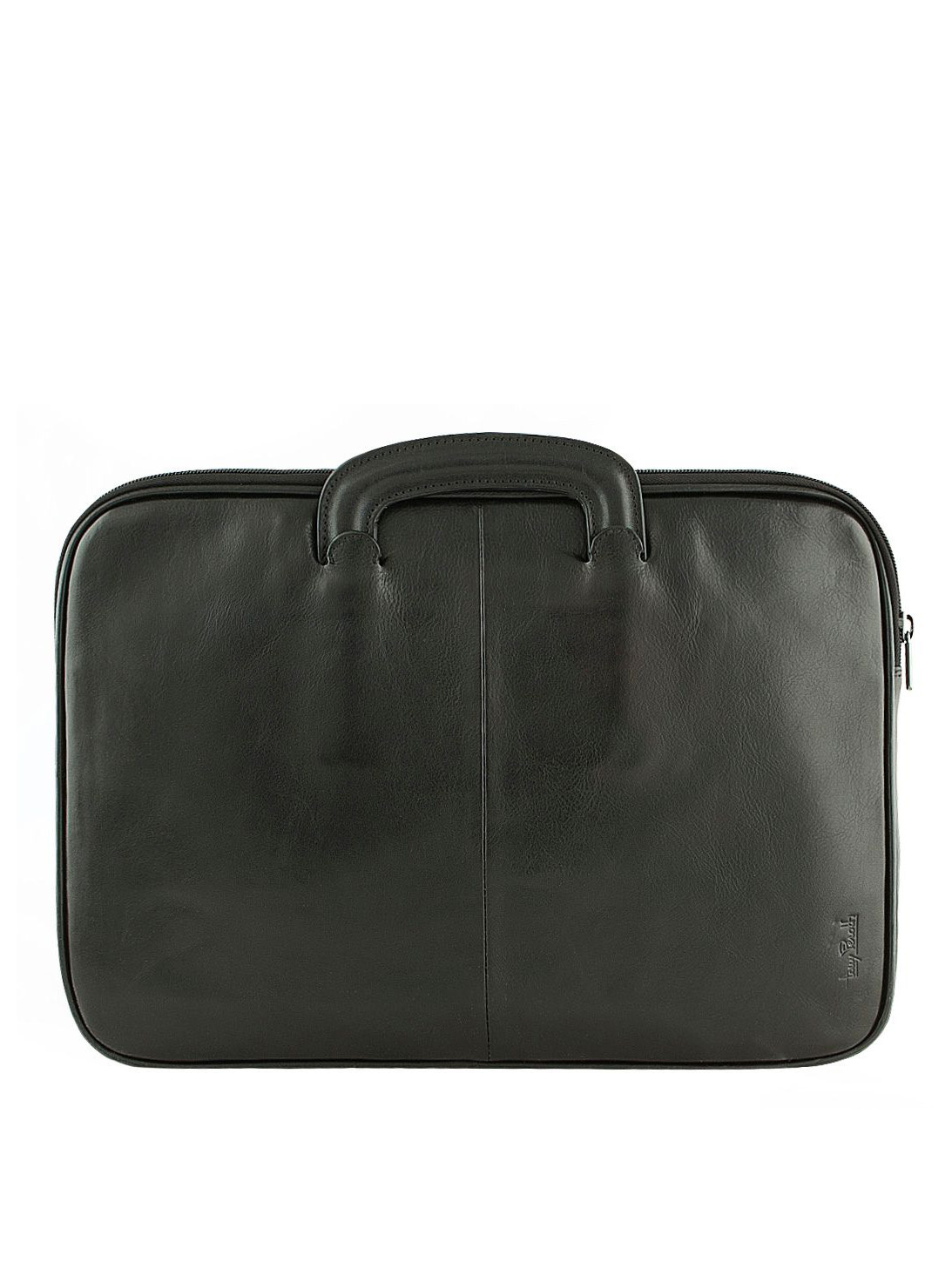 Фото Вместительная кожаная сумка формата А4 черного цвета Деловые сумки (А4)