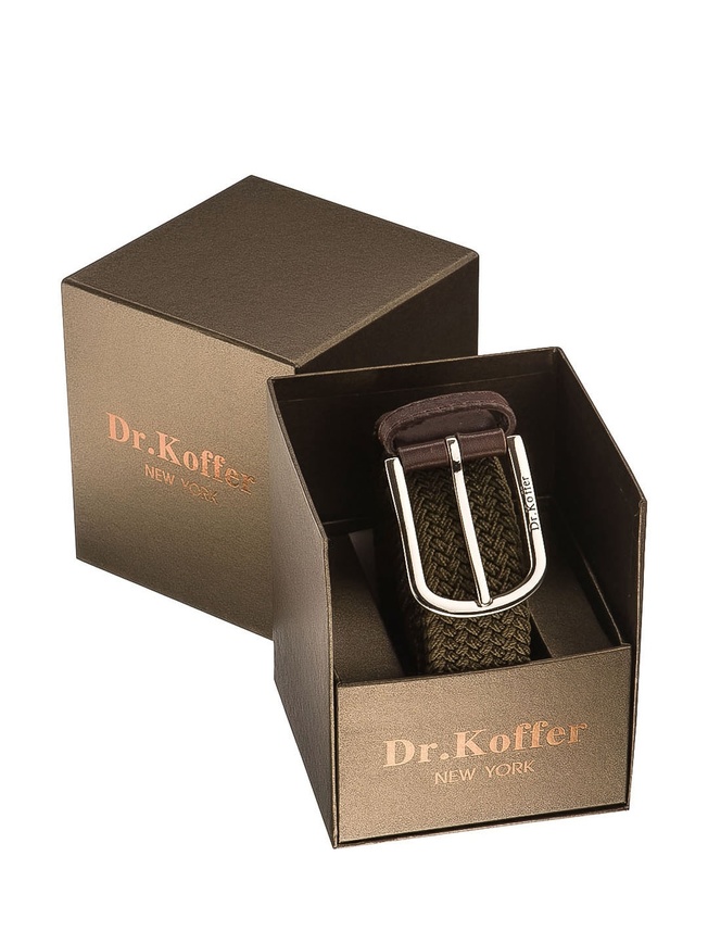 Комбинированный ремень на пояс из натуральной кожи и эластичного текстиля