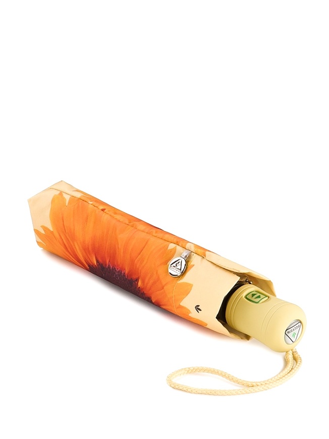 Женский зонт-автомат с узором подсолнуха 