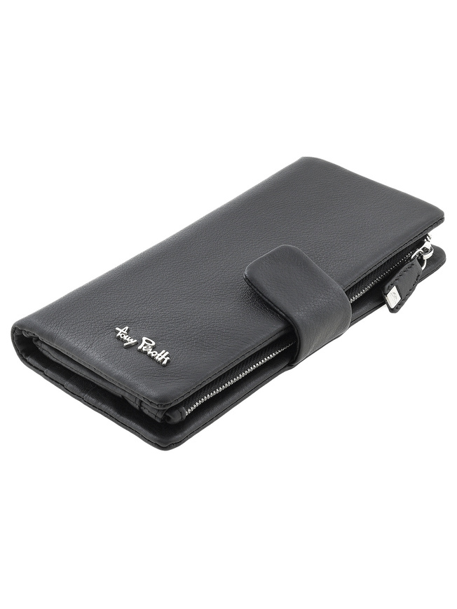 Кошелек на молнии из натуральной кожи 