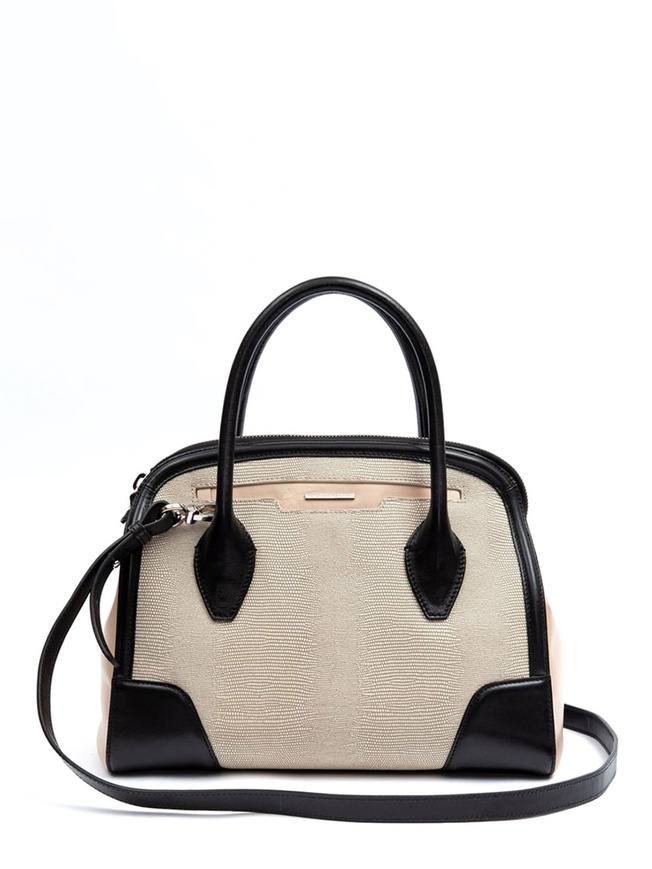 Оригинальная женская сумка-тоут из натуральной кожи с выделкой под кожу ската