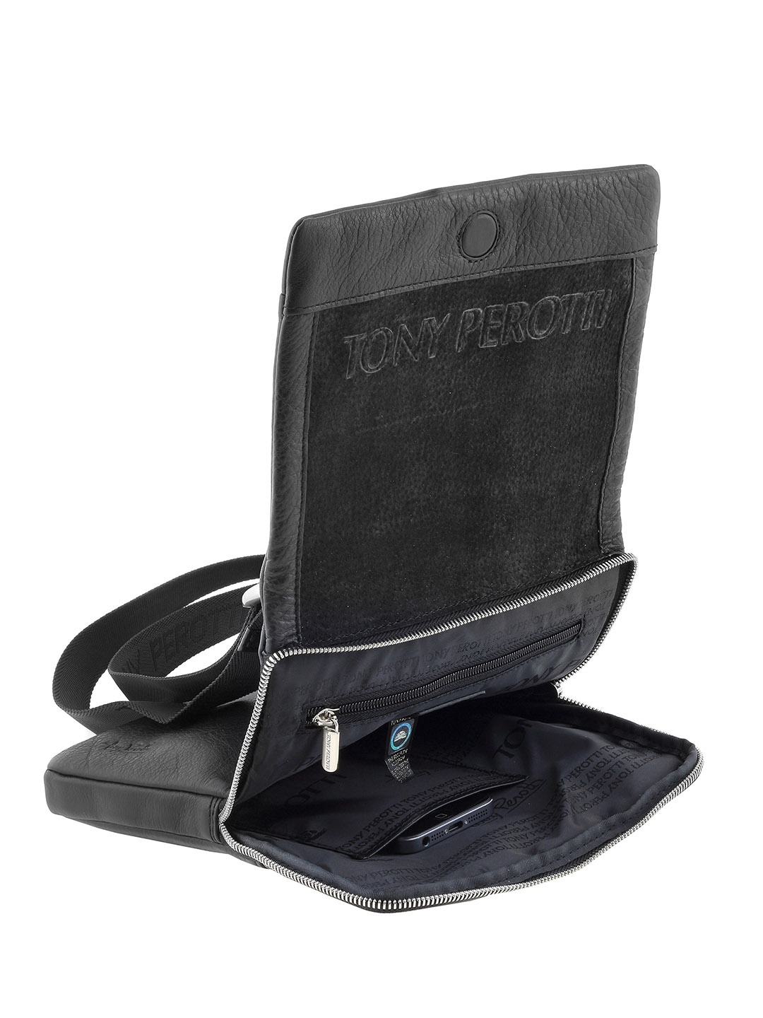 Фото Компактная сумка-планшет через плечо из кожи коллекции 